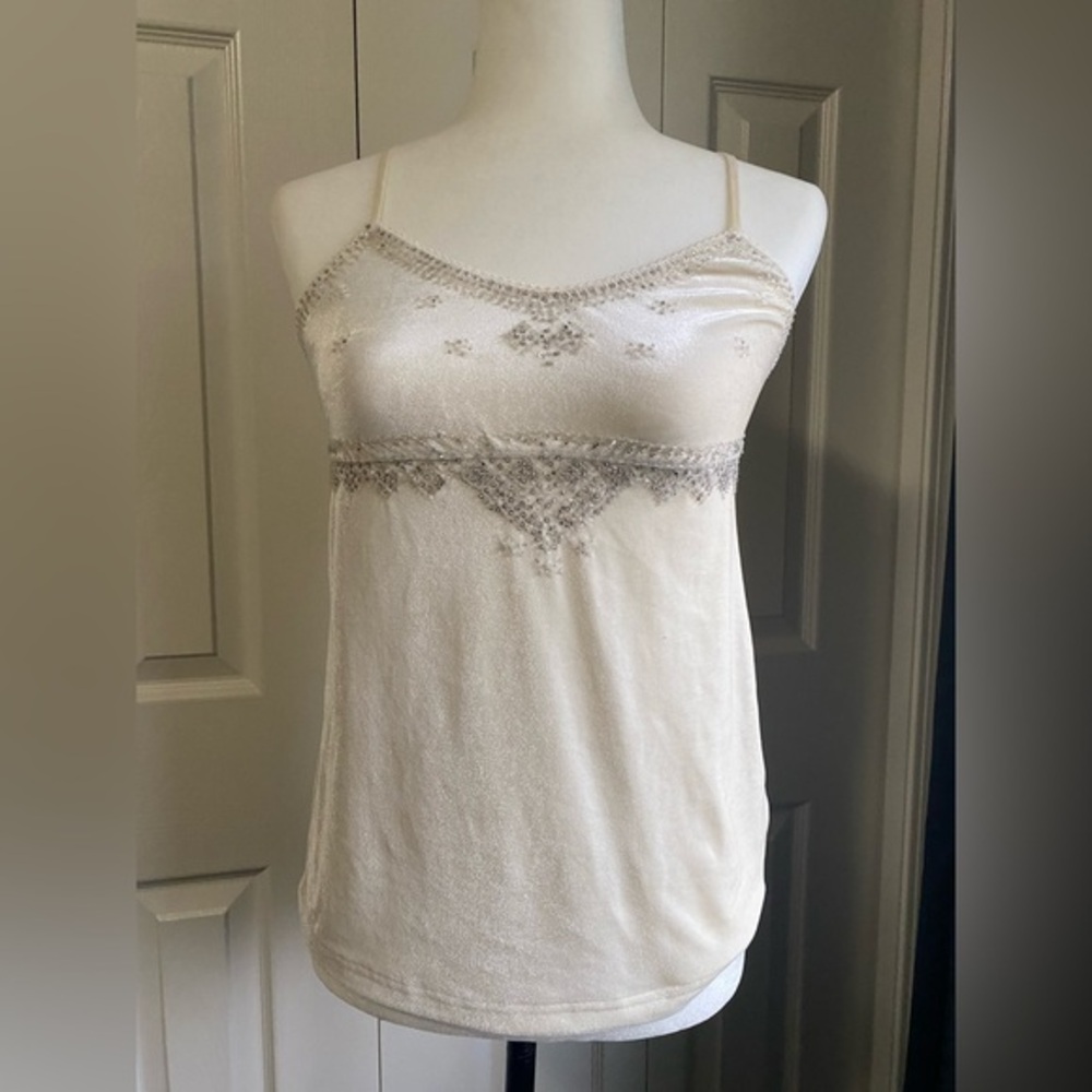 Ralph Lauren Denim and Supply Beaded Camisole Velvet Holiday Glam Tank Top